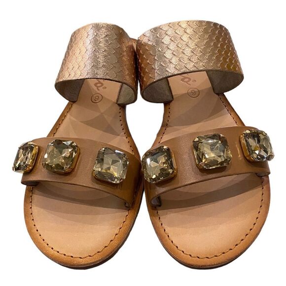 CALLISTO Wrigley Women's Gold Slide Jewelled Sandals NEW 9 - Picture 4 of 6
